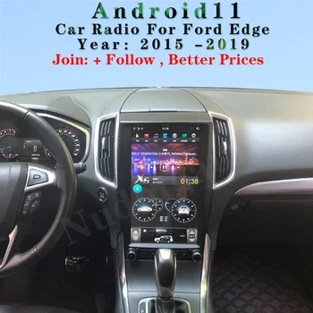Android 11 PX6 Sistemos Automobilio Radijo Ford Edge 2015-2019 Tesla Stiliaus Stereo Multimedia Player Auto GPS Navigacijos DSP Carplay Nuotrauka