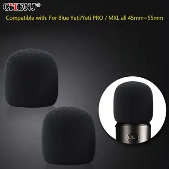 1pc Priekinio stiklo Mikrofonas Sponge Vėjo Mic Padengti Putų Filtro keitimas Blue Yeti/Yeti Pro Diktofonas prekinis, galinis Stiklo Pasirodo Nuotrauka