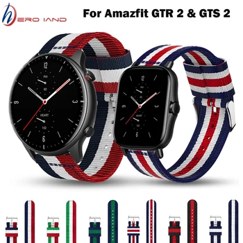 Nylon Dirželis Huami Amazfit GTR 2 GTS 2 Apyrankę Klasikinis Audinio juostos Amazfit VTR 47MM GTS Smartwatch Keičiamų Watchband Nuotrauka